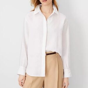 Ann Taylor Oversized Linen Shirt